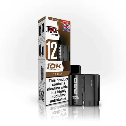 Tobacco IVG Pro 12 Refill Pods (Pack of 5) – 20mg Nic Salt