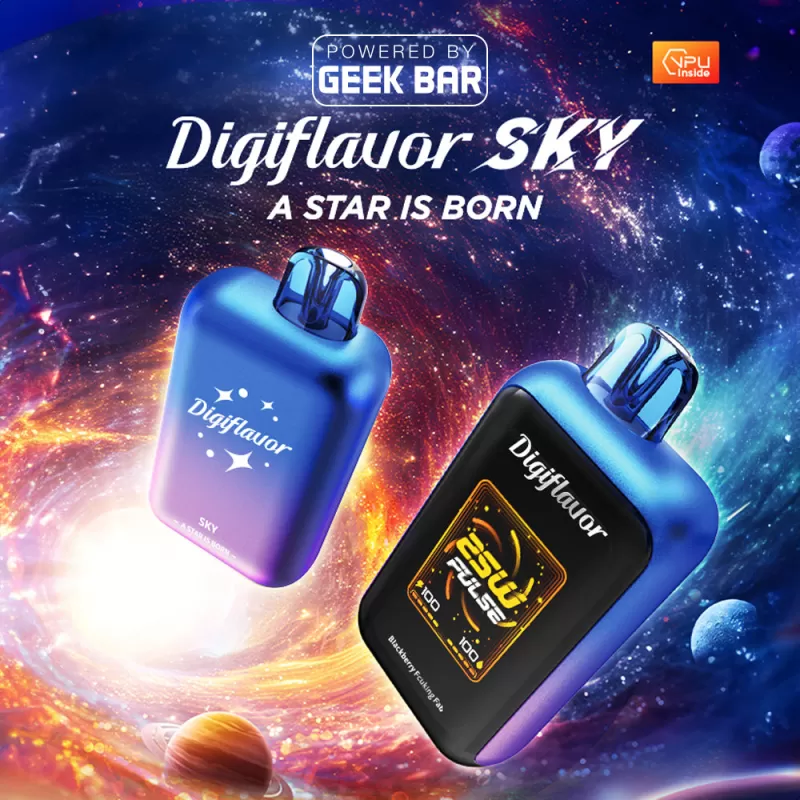 Digiflavor SKY 25K Powered By GEEK BAR Disposable Device – 25000 Puffs - Peach Blue Slushy