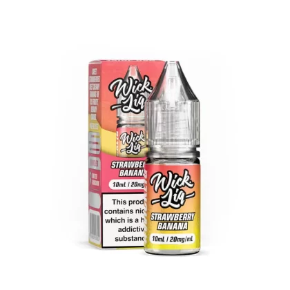 Wick Liq Bar Juice Strawberry Banana 10ml Nic Salts E-Liquid - 10mg