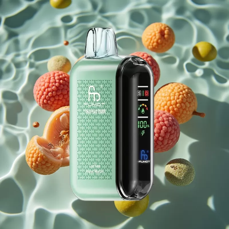Fumot Tornado 20000 Puffs Disposable Vape with Dual Mesh Coil & Smart Display – Lychee Hami Melon - Bangvapeaustralia
