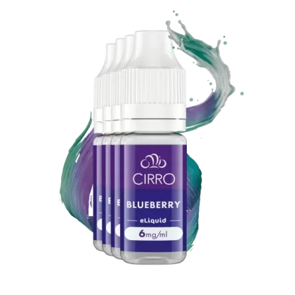 Cirro E-Liquid Blueberry 10ml x 4 bottles – 50-50 pg-vg 6mg