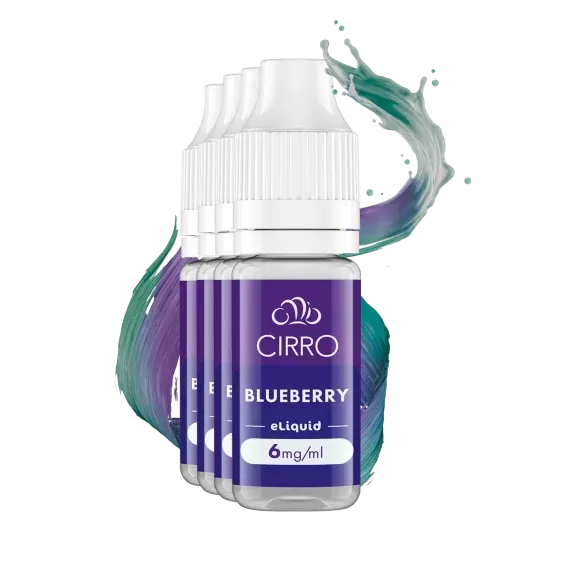 Cirro E-Liquid Blueberry 10ml x 4 bottles – 50-50 pg-vg 6mg