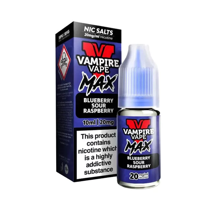 Blueberry Sour Raspberry Nic Salt E-Liquid by Vampire Vape Max - Ukecigstore
