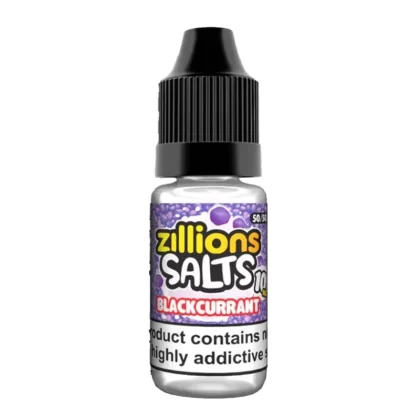 Zillions Salts Blackcurrant Nic Salt Vape Juice - 10 Pack - Strength 10mg