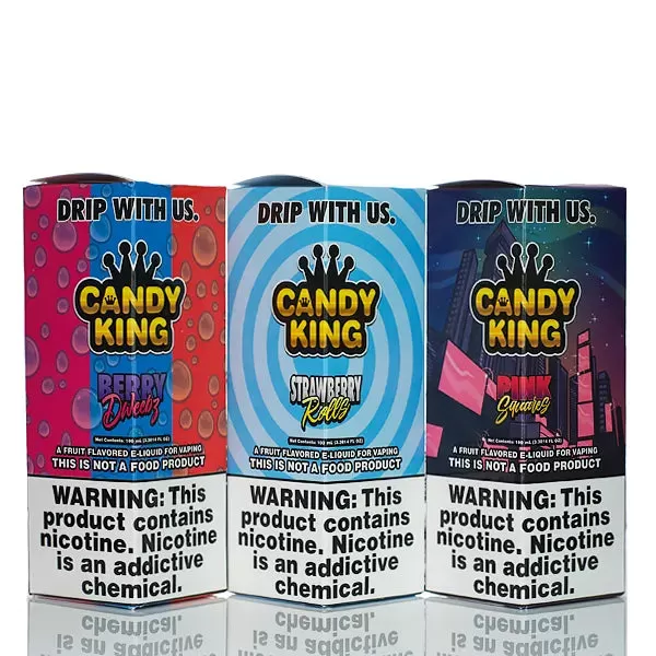 Candy King - No Nicotine Vape Juice - 100ml - Strawberry Pop Drops