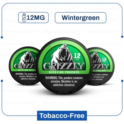 Buy Grizzly Wintergreen 12mg Nic Pouch | Electronicpuffs