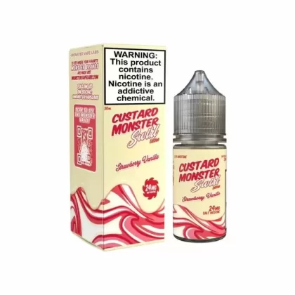 Custard Monster Swirl Salt Strawberry Vanilla 30ml - Vape Product, Vape Product
