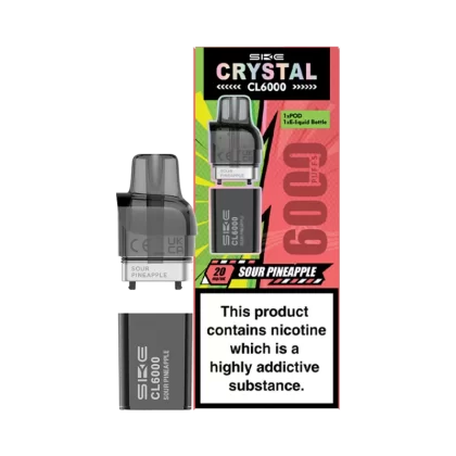 Sour Pineapple SKE Crystal CL6000 Pods - 20mg - Vape Product