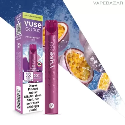 Vuse Go 700 – Passionfruit Ice - Furaneol / Benzylalkohol / Aromen / Nikotin / Vuse Go 700 / 20mg/ml / ca. 700