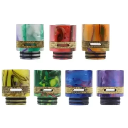 810 Resin Drip Tip With Airflow - Colour#Purple>Orange>Teal>Blue>Red