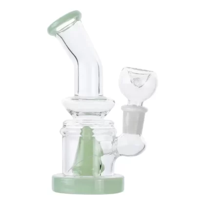 Cyan Cone Perc Mini Bong – 5in