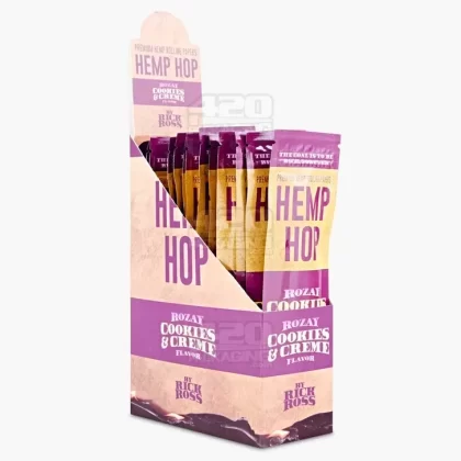 HEMP HOP | ‘Retail Display’ Organic Hemp Wraps | 109mm – Cookies & Creme – 25 Count