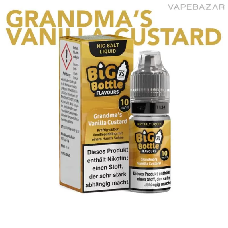 Big Bottle Nikotinsalz Liquid – Grandma’s Vanilla Custard - 20mg/ml, 10mg/ml - Image 2