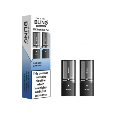 The Crystal Bling Ultra Plus 30K Prefilled Pods - Blackcurrant Cotton Candy/Blue Raspberry