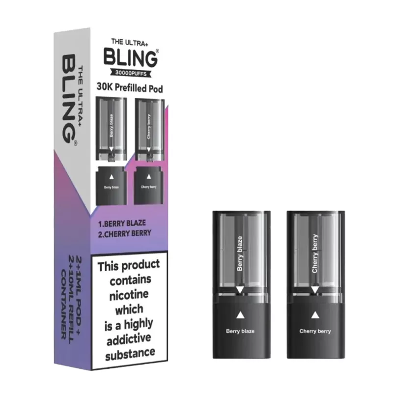 The Crystal Bling Ultra Plus 30K Prefilled Pods - Blackcurrant Cotton Candy/Blue Raspberry - Image 2