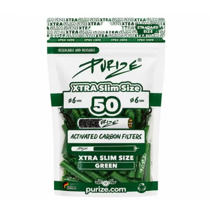 50 PURIZE XTRA Slim Size | Assorted Colours - 6mm - Organic