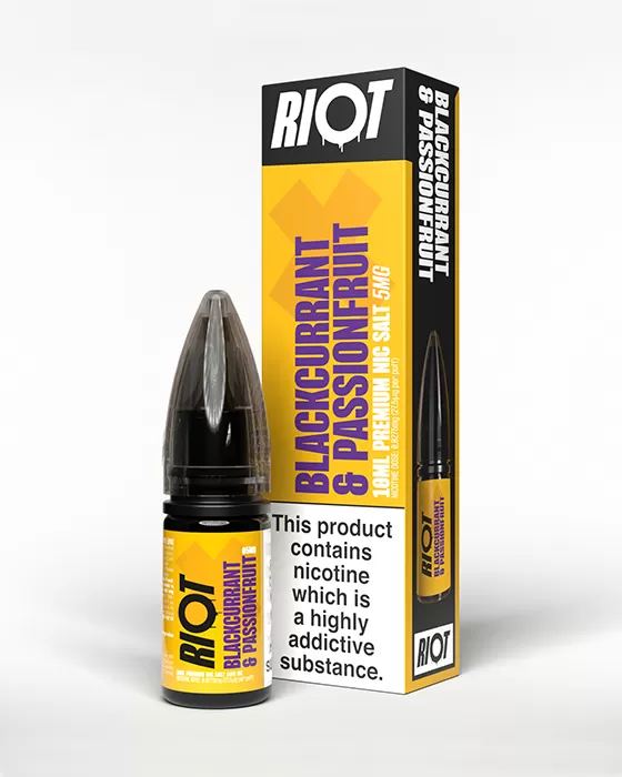 Blackcurrant Passionfruit Nic Salt E-Liquid - Riot X - 10mg - PG 50%