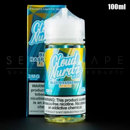 Cloud Nurdz – Blue Raspberry Lemon Iced Eliquid 100ml