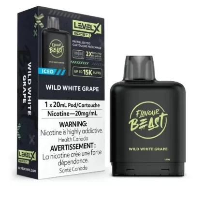 LEVEL X FLAVOUR BEAST BOOST POD 20ML – WILD WHITE GRAPE ICED