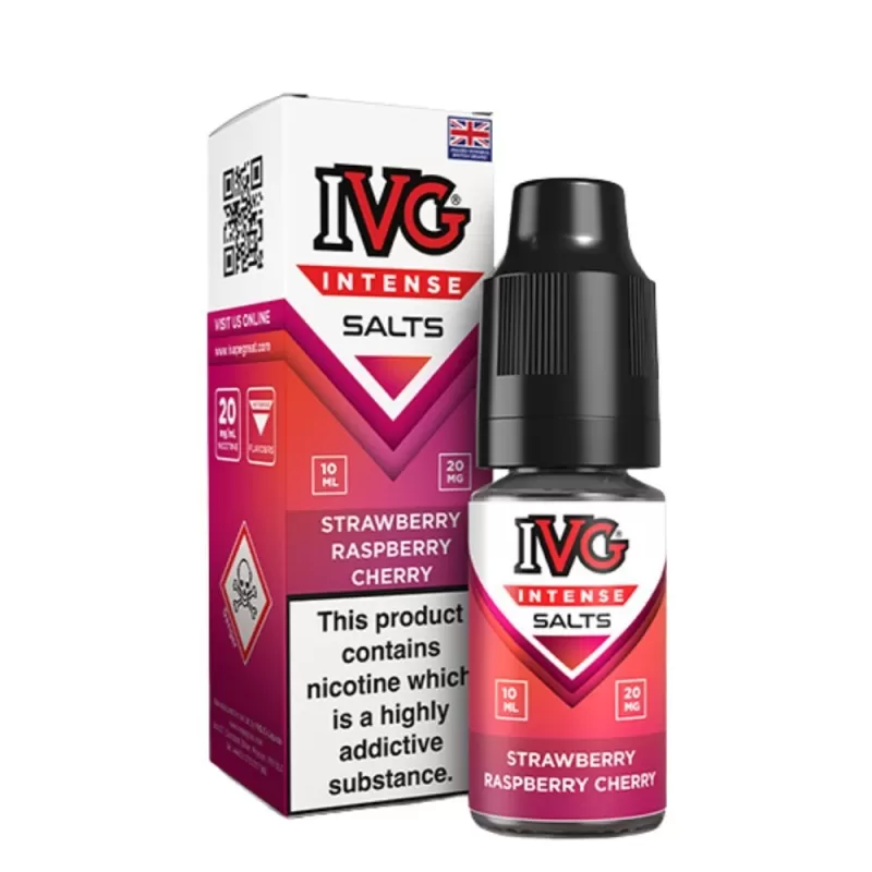 Strawberry Raspberry Cherry Nic Salts E-Liquid Intense Salts Series by IVG (10ml) - Vapekit Co