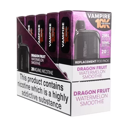 Vampire Vape 10K Prefilled Pod + Refill [Box of 5] - Raspberry Apple Juice