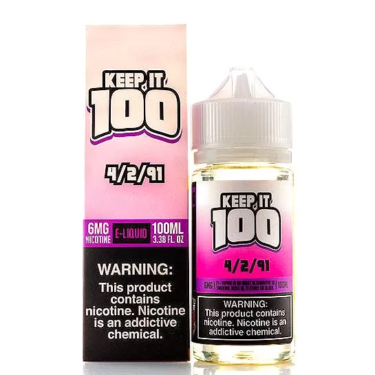 4/2/91 (Shake) – Keep It 100 E-Juice