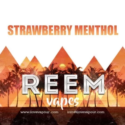 Strawberry Menthol Premium E juice By Reem Vapes - 6mg