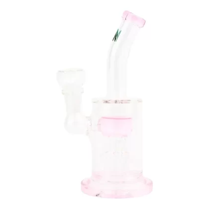 Pink Tilted Tree Perc Bong – 7in - Ejuicewarehouse