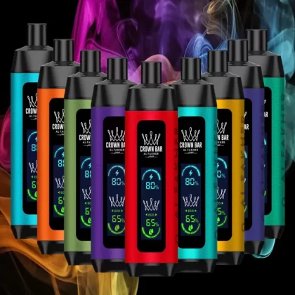 Al Fakher Crown Bar 8000 Pro Dual Mode Rechargeable Disposable Kit (Big Cloud) - Mango Ice