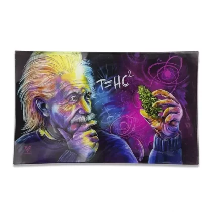 V Syndicate “Einstein Classic” Glass Rolling Tray
