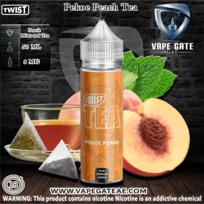 Pekoe Peach 50ml Ejuice by Twist Tea PGVG