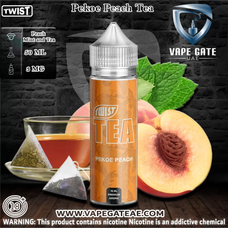 Pekoe Peach 50ml Ejuice by Twist Tea PGVG