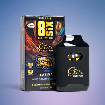 Eighty Six Brand Booberry Gumballs Elite Edition Delta-9 THC 4G Disposable (Blue Dream)