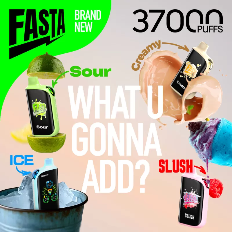 FASTA Burrst 37K Puff Disposable Device – 37,000 Puffs - Miami Mint (ICE series)