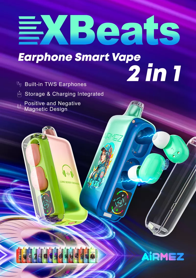 AiRMEZ Xbeats 40000 Puffs Disposable Vape With TWS Earphones - Image 2