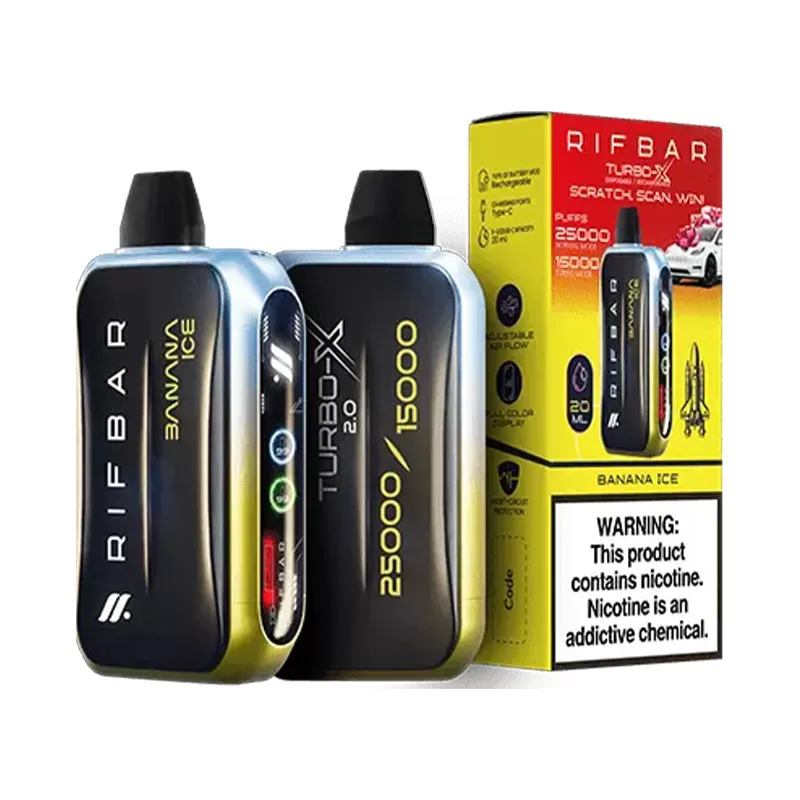 RIFBAR Turbo X 25K Rechargeable Disposable Device – 25000 Puffs - Peach Pear - Image 3