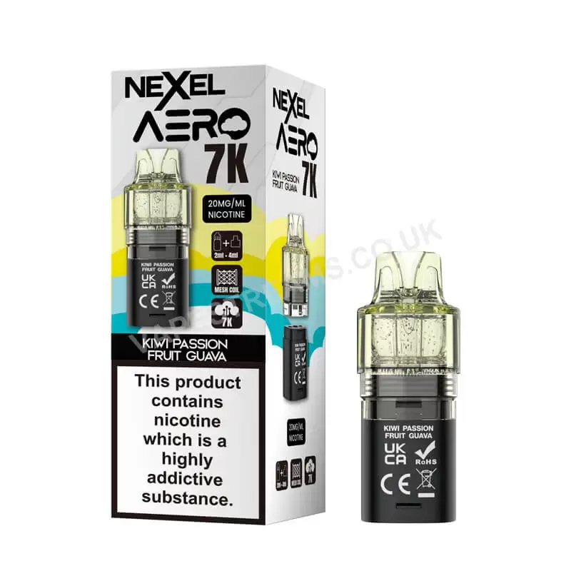 Nexel Aero 7K Kiwi Passion Fruit Guava Pods - Vapestreams Co