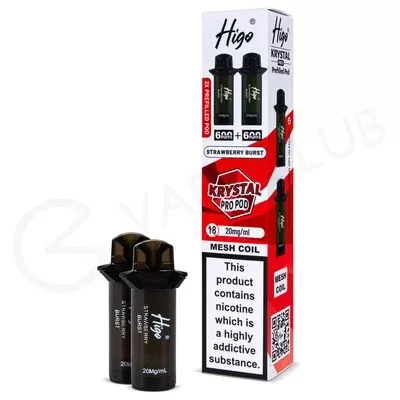 Strawberry Burst Higo Krystal Pro 600 Prefilled Pods