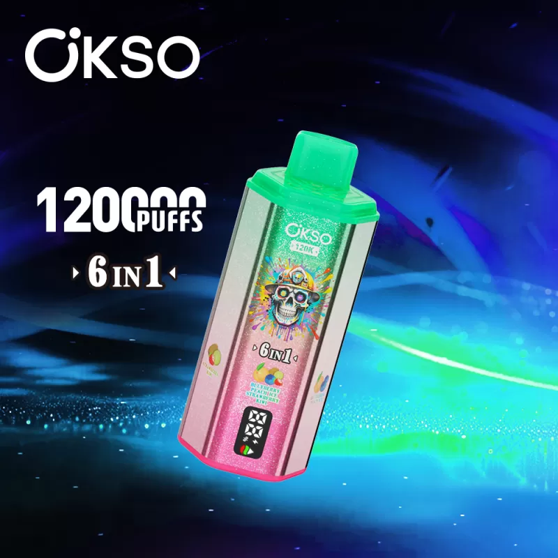 OKSO 6 in 1 120K – 120K Puffs 3*Mesh Coil 60ml E-Liquid Disposable Vape - Image 2