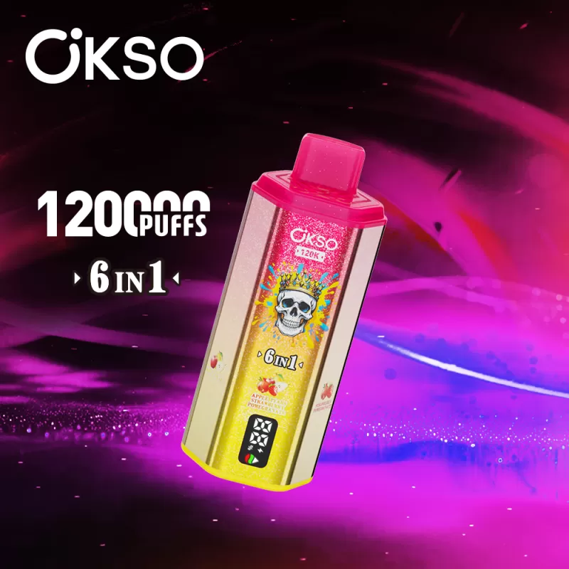 OKSO 6 in 1 120K – 120K Puffs 3*Mesh Coil 60ml E-Liquid Disposable Vape - Image 3