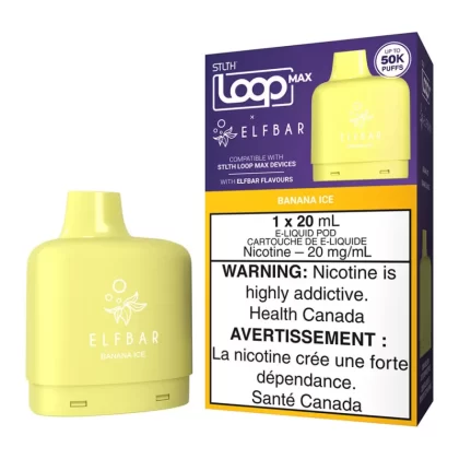 STLTH Loop Max X Elf Bar E-Liquid Pod Pack - Banana Ice 20ml - 20mg/ml