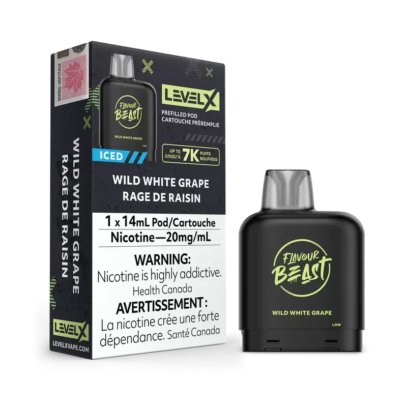 LEVEL X FLAVOUR BEAST PODS – WILD WHITE GRAPE