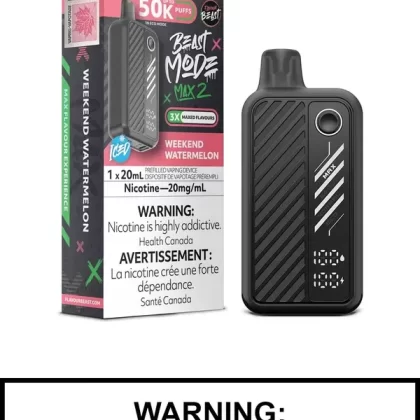Weekend Watermelon Iced Flavour Beast Beast Mode Max 2 Disposable Vape