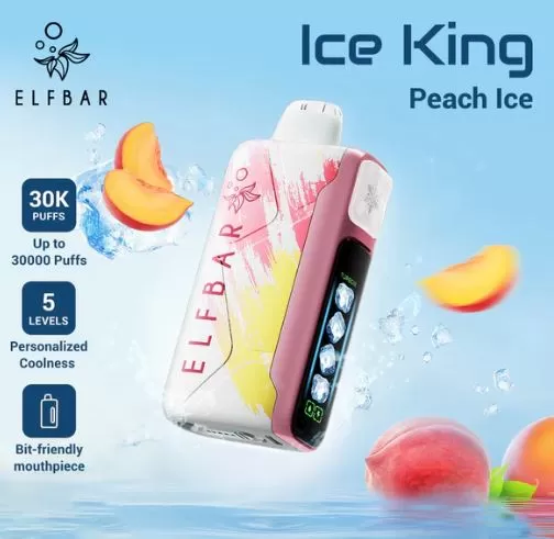 Elf Bar Ice King Disposable Pod Device (30,000 Puffs) - Blueberry Ice / 50 mg - Image 3