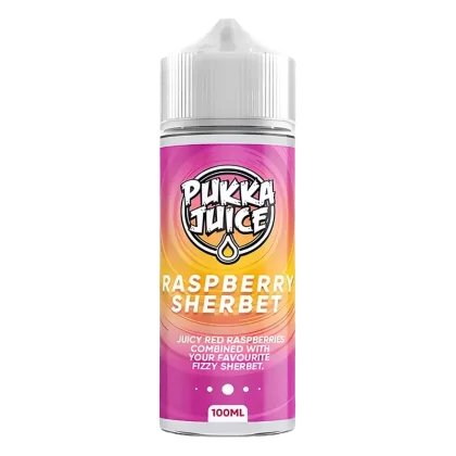 Pukka Juice Raspberry Sherbet Vape Juice 100ml - Size#0 Nic Shots>1 x 18mg Nic Shot>2x 18mg Nic Shot