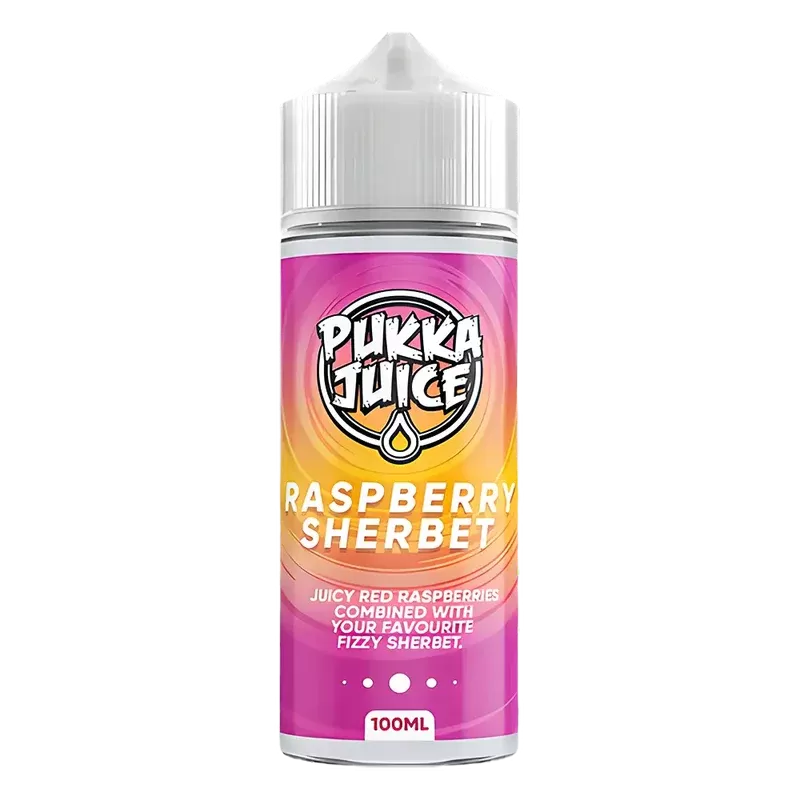 Pukka Juice Raspberry Sherbet Vape Juice 100ml - Size#0 Nic Shots>1 x 18mg Nic Shot>2x 18mg Nic Shot
