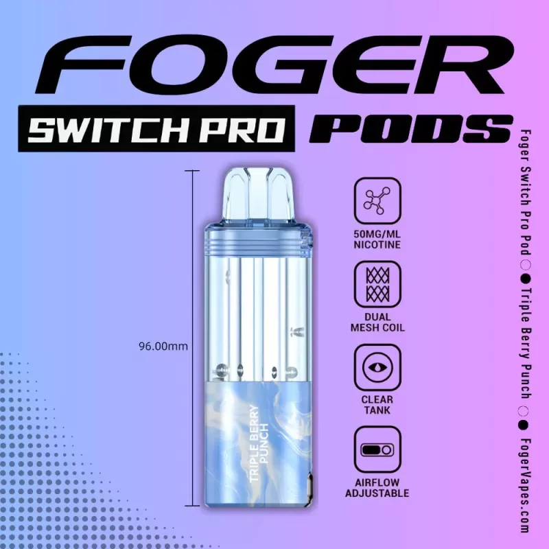Foger Switch Pro Disposable POD ONLY Triple Berry Punch