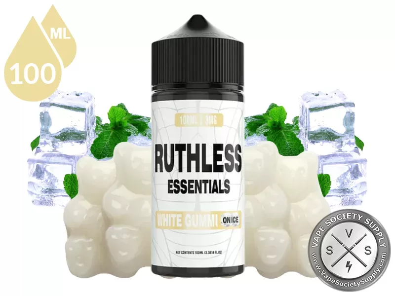White Gummi On Ice Ruthless Essentials 100ml - Vape Product, Vape Product