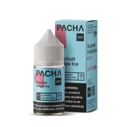 Pacha Syn Salt E-Liquid 30ml - Starfruit Grape Ice / 50mg