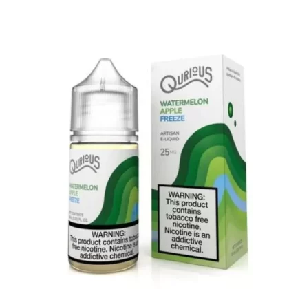 Sale $5.50 – Watermelon Apple Freeze by Qurious Synthetic Salt 30ml